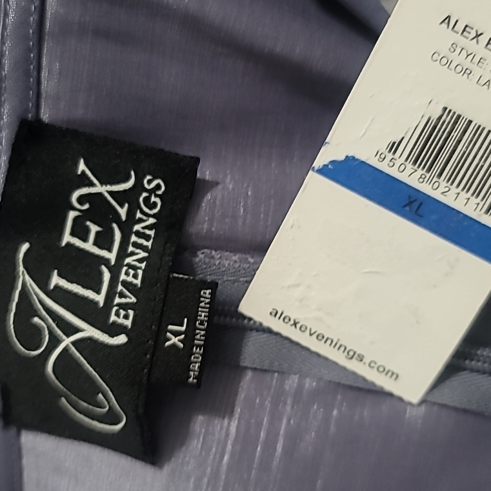 Alex Evenings Petite Size taffet Shawl V-Neck Collar 3/4 Sleeve Tie Waist Blouse - Picture 6 of 10